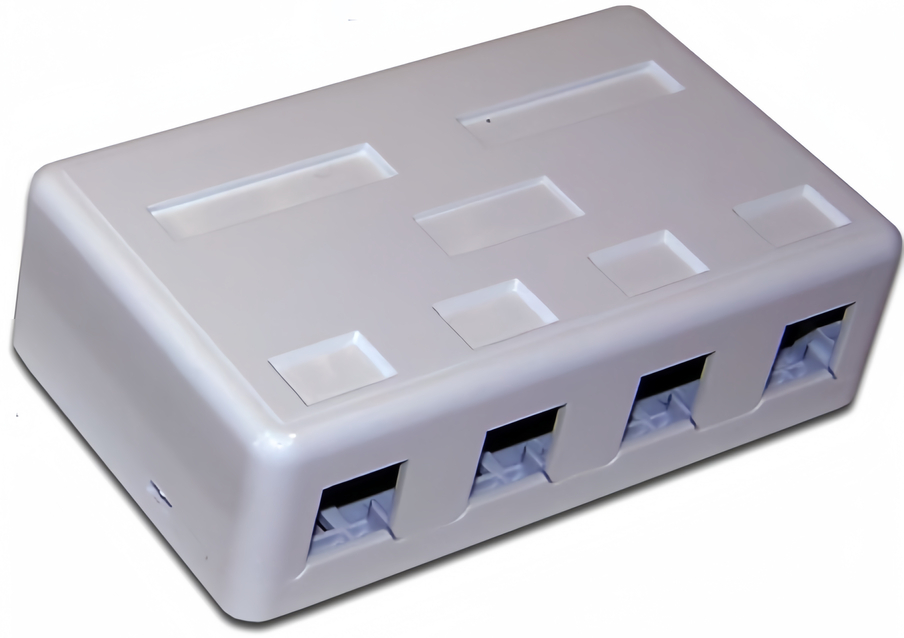 

Коробка TWT TWT-SA4-WH настенная 4 порта для Keystone, TWT-SA4-WH