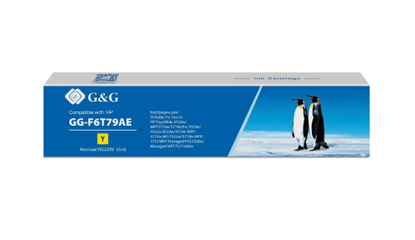 

Картридж G&G GG-F6T79AE струйный 913A желтый (55мл) для HP PW 352dw/377dw/Pro 477dw/452dw, GG-F6T79AE