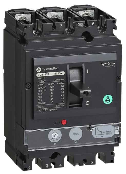 

Автоматический выключатель в литом корпусе Systeme Electric SPC100F016L3DF SYSTEMEPACT CCB100 36KA 3P3D TMD16 рычаг, SPC100F016L3DF