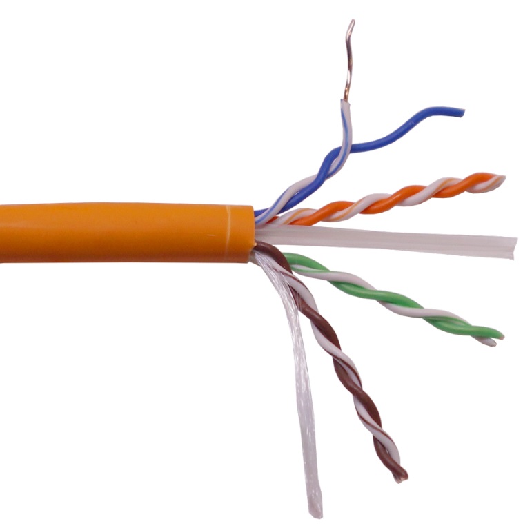 

Кабель витая пара U/UTP 6 кат. 4 пары Lanmaster LAN-6EUTP-HFLT-OR с перегородкой, 550Mhz, LSZH, нг(A)-HF, оранжевый, 305 м, LAN-6EUTP-HFLT-OR