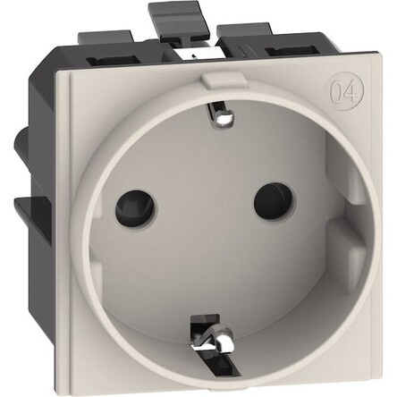 Изображение товара Розетка BTicino KM4141A 2К+З 16А внутренняя автоматические клеммы 2 модуля