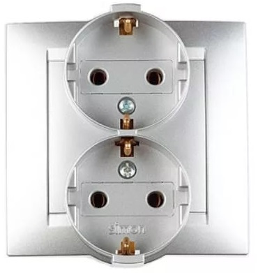 Изображение товара Розетка Simon 1590459-033 внутренняя двухразъемная IP20 стильная и надежная