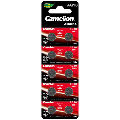 Изображение товара Батарейка Camelion AG10-BP10(0%Hg)