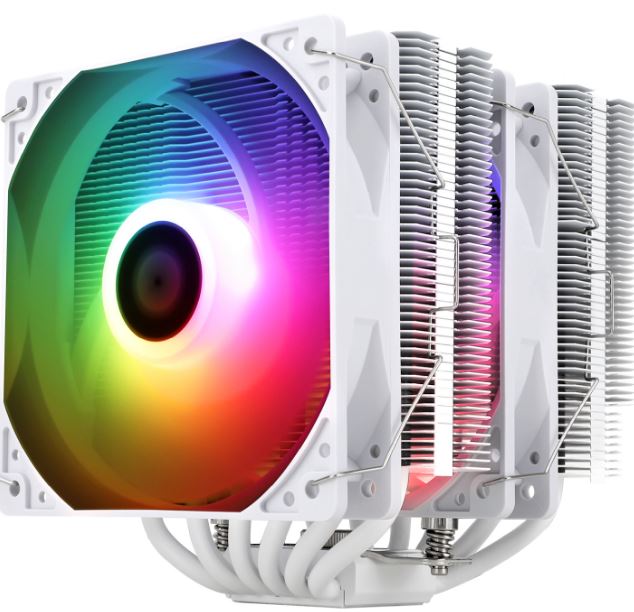 

Кулер Thermalright Peerless Assassin 120 SE White ARGB PA120-SE-WH-ARGB LGA115X/1200/AM4 (2*120mm fan, 1550rpm, 66.17CFM, 25.6dBA, 4-pin PWM), Peerless Assassin 120 SE White ARGB