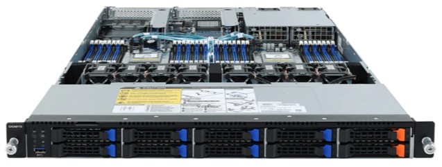 

Серверная платформа 1U GIGABYTE R182-Z91 (2*SP3, 32*DDR4 (3200), 8*2.5" SATA/SAS, 2*2.5" NVMe HS, M.2, 2*PCIe, 2*1200W, USB 3.0, VGA), R182-Z91