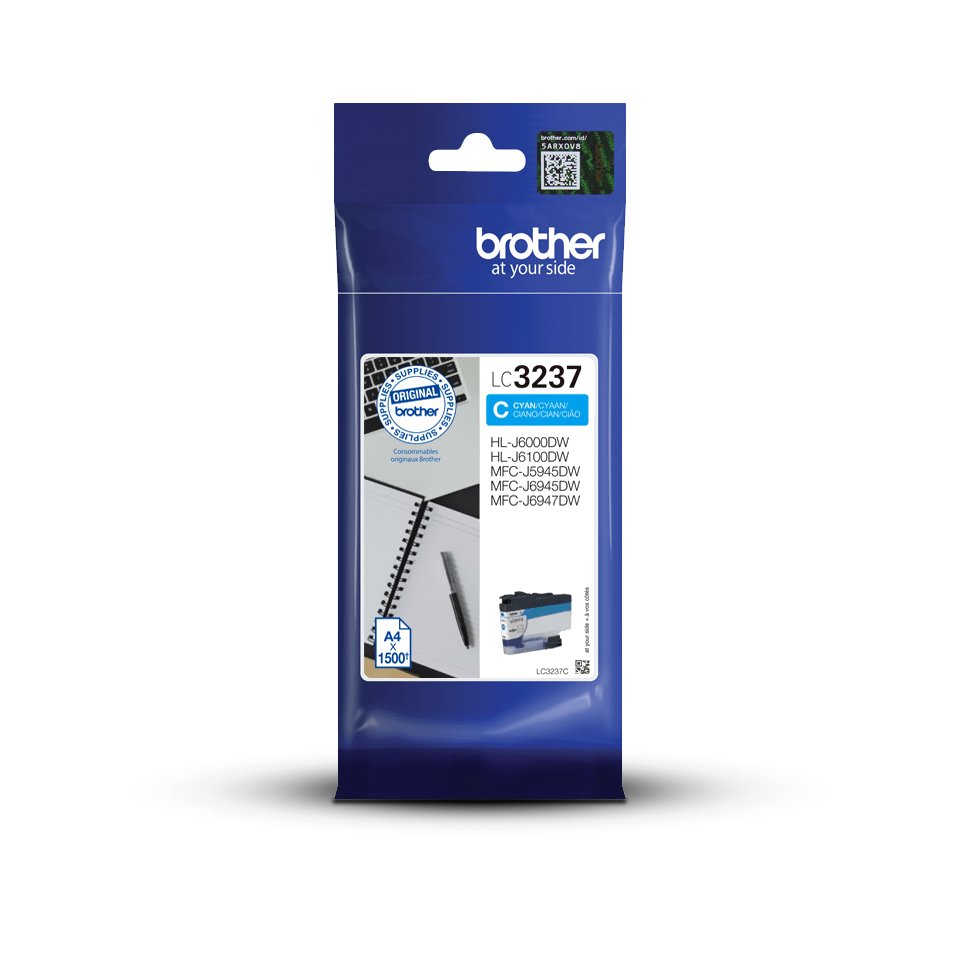 

Картридж Brother LC3237C голубой 1500 стр. для HLJ6000DW, MFCJ5945DW, MFCJ6945DW, LC3237C