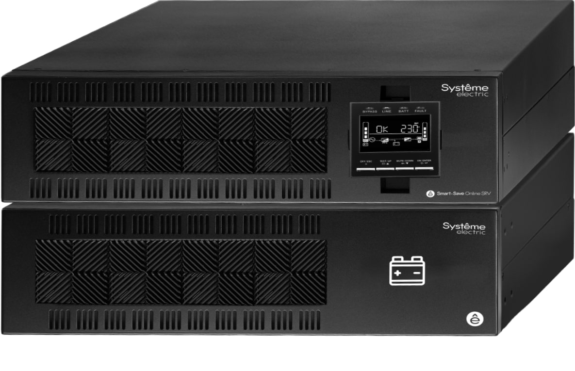 

Источник бесперебойного питания Systeme Electric SRVSE10KRTXLI6U Smart-Save Online SRV 10000 ВА, монтаж в стойку 6U, 230 В, 1:1, клеммный вход/выход,, SRVSE10KRTXLI6U