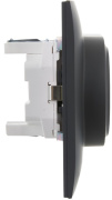 фото Розетка двухместная с заземлением IEK SK-R21-16-K53-F