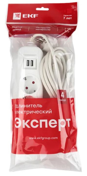 фото Удлинитель  EKF UBA16-2USB-4-03i в Волгограде