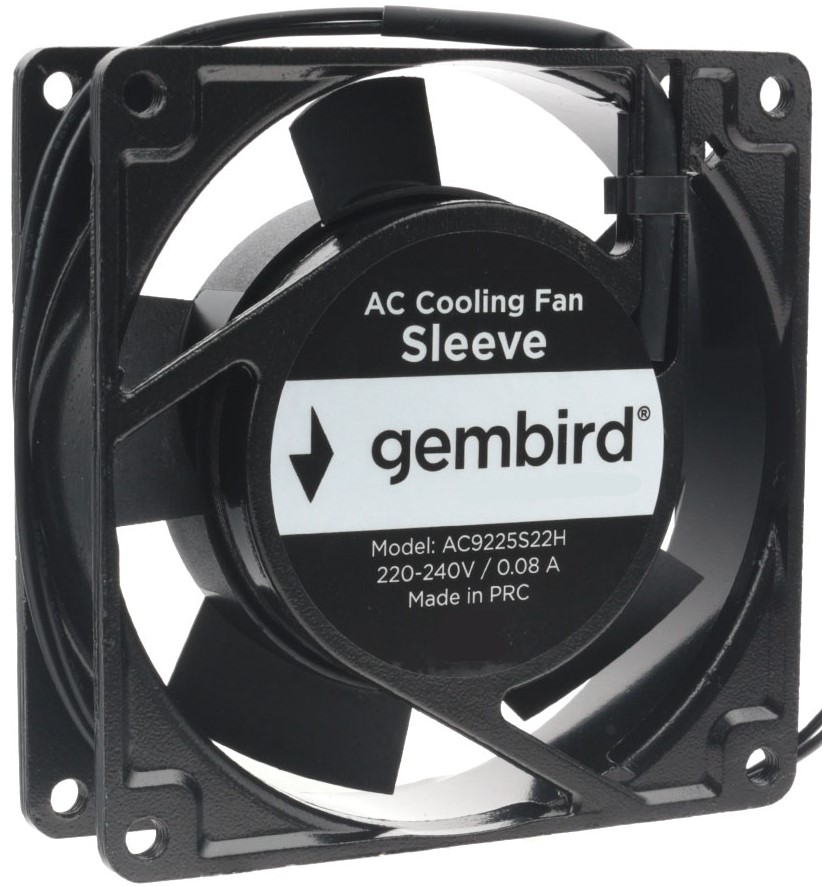 

Вентилятор для корпуса Gembird AC9225S22H 92x92x25, AC, 220, втулка, 2 pin, провод 30 см, AC9225S22H