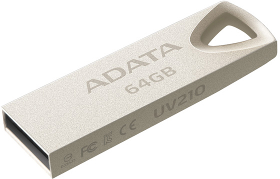 

Накопитель USB 2.0 64GB ADATA UV210 серебристый, UV210