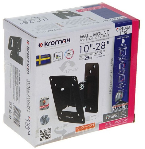 фото Кронштейн настенный Kromax Optima-102 в Уфе