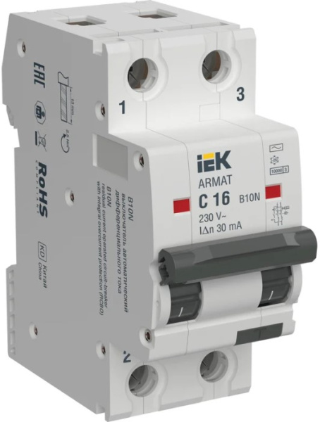 Изображение товара Автомат IEK AR-B10N-2-C016C030