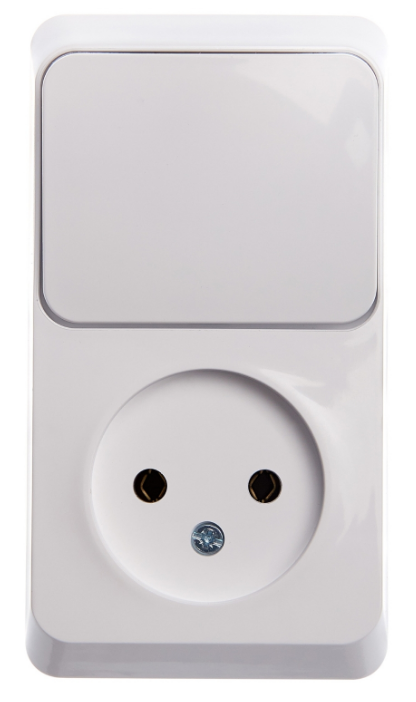 

Блок Schneider Electric BPA16-204B розетка б/з + выключатель 1-клавишный бел, BPA16-204B