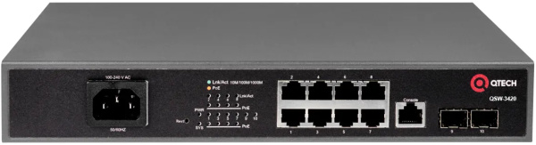 фото Коммутатор управляемый QTECH QSW-3420-10T-POE-AC в Воронеже