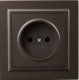 фото Розетка без заземления в сборе IEK BR-R10-10-K45-F