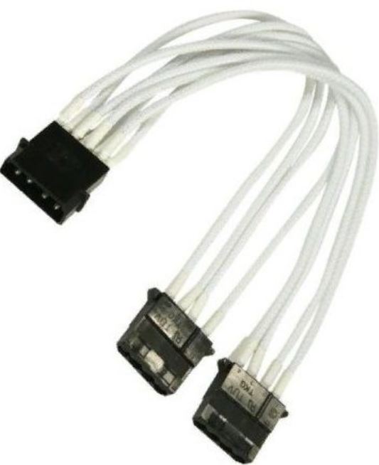 

Разветвитель Nanoxia NX4PY2EW 4-pin MOLEX в 2 х 4-pin MOLEX, 20 см, индивидуальная оплетка, белый, NX4PY2EW