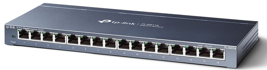 

Коммутатор неуправляемый TP-LINK TL-SG116 16 портов RJ45 10/100/1000 Мбит/с, TL-SG116