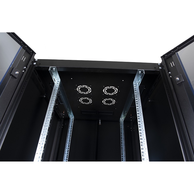 

Шкаф напольный 19", 36U Datarex DR-738421 телекоммуникационный 800х800, двойная передняя дверь стекло, двойная задняя металлическая дверь, черный, DR-738421