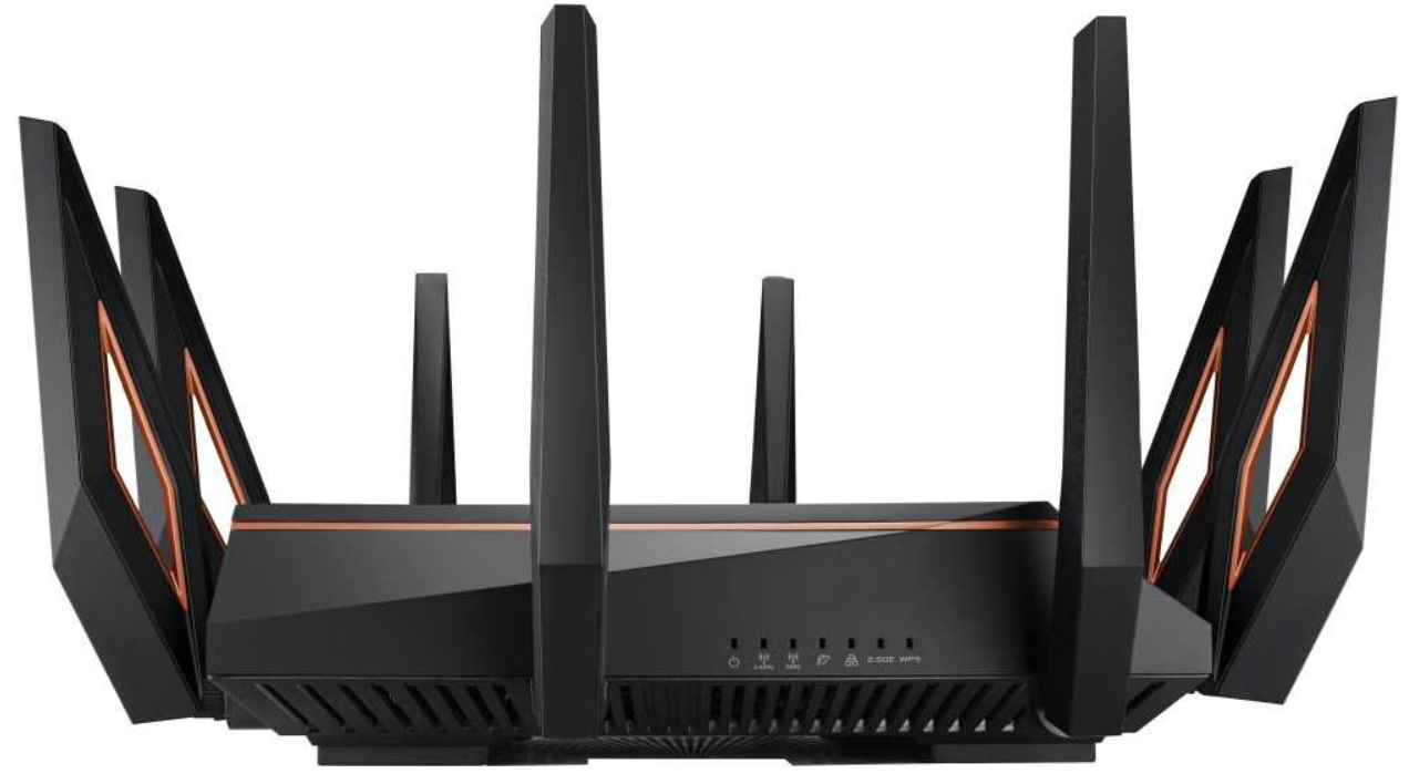 

Роутер ASUS 90IG04H0-MU9G00 GT-AX11000 802.11b/g/n/ac, ax, 1148 + 4804Mbps, 2,4 + 5 gGz, 8 antenna, USB, GBT LAN, 90IG04H0-MU9G00
