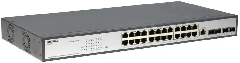 

Коммутатор настраиваемый ORIGO OS2328/A1A L2 24x1000Base-T, 4xCombo 1000Base-T/SFP, комплект для установки в 19" стойку, OS2328/A1A