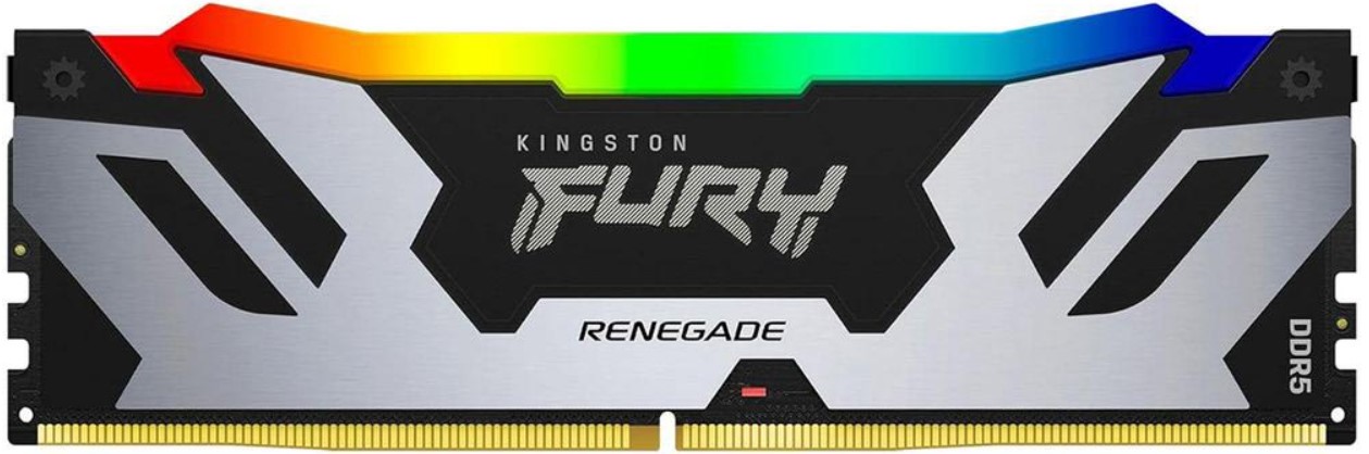 

Модуль памяти DDR5 24GB Kingston FURY KF572C38RSA-24 Renegade Silver/Black RGB Gaming XMP 7200MHz CL38 1RX8 1.45V 24Gbit с радиатором Ret, KF572C38RSA-24