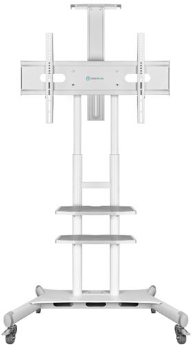 

Стойка мобильная ONKRON TS1881 на 1 ТВ/ 55-80" от 200х200 до 800х500, макс нагр 90,9кг, 2 полки, высота 1050-1650мм, белая, TS1881