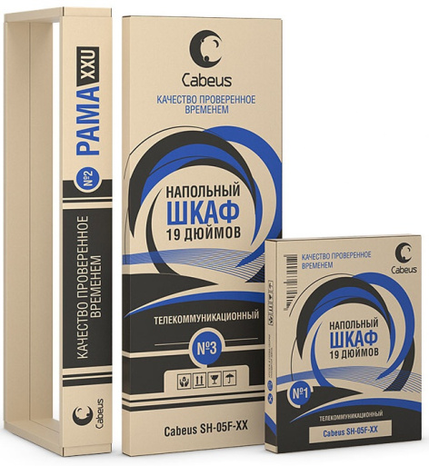 фото Шкаф напольный 19", 42U Cabeus ND-05C-42U60/80-BK в Краснодаре