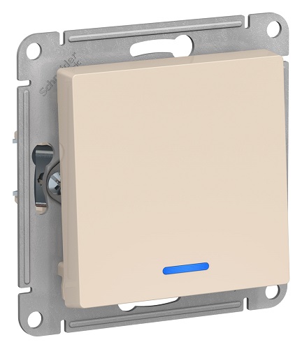 

Выключатель Schneider Electric ATN000213 AtlasDesign, 1-клавишный, с подсветкой, сх.1а, 10АХ, механизм, бежевый, ATN000213