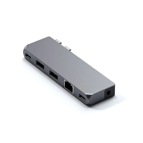 

Концентратор Satechi Pro Hub Mini ST-UCPHMIS USB Type-C/USB 4, 2*USB 3.0, mini Jack, серебристый, Pro Hub Mini