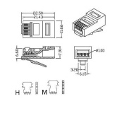 фото Коннектор Hyperline PLUG-8P8C-U-C6-100