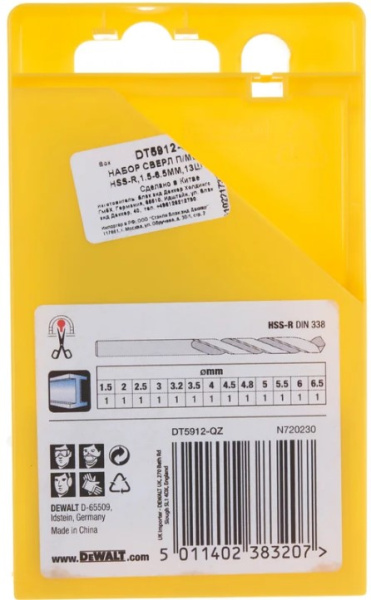 фото Набор сверл  DeWALT DT 5912 в Санкт-Петербургe