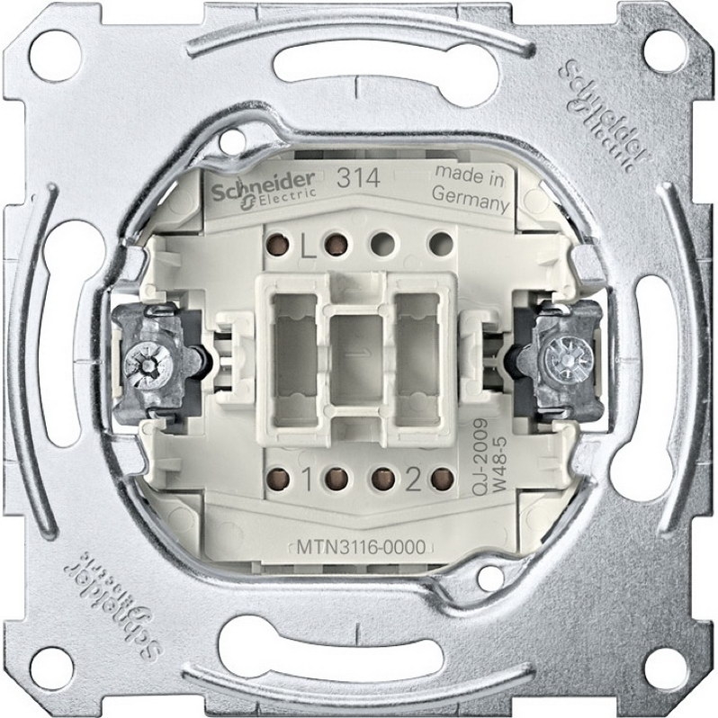 

Переключатель Schneider Electric MTN3117-0000 Merten QuickFlex (механизм) перекрёстный, безвинтовой зажим, 10А, 250В, IP20, MTN3117-0000