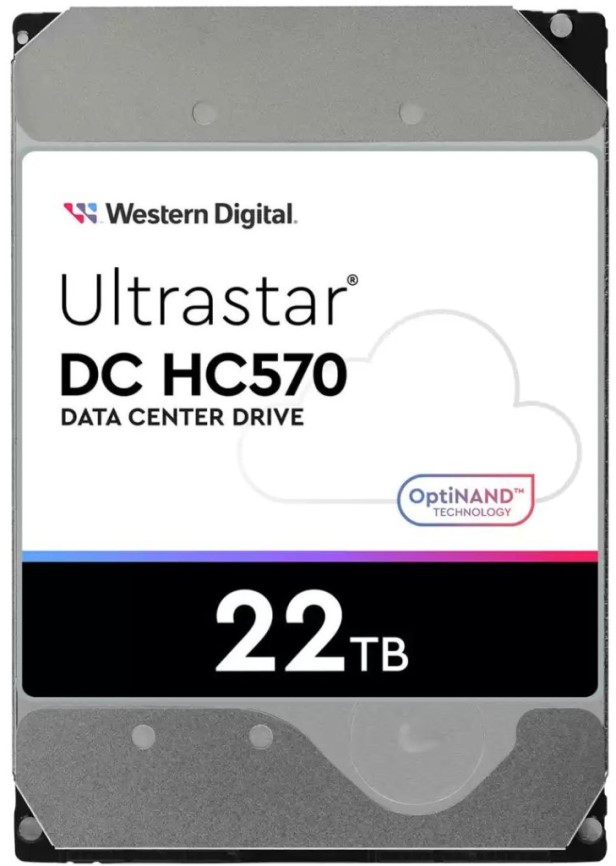 

Жесткий диск 22TB SATA 6Gb/s Western Digital WUH722222ALE6L4 Ultrastar DC HС570 3.5", 7200rpm, 512MB, (0F48155), WUH722222ALE6L4