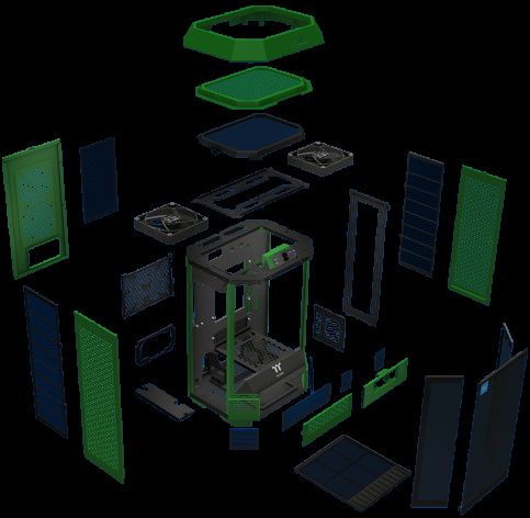 фото Корпус mini-ITX Thermaltake The Tower 300 Racing Green в Красноярске