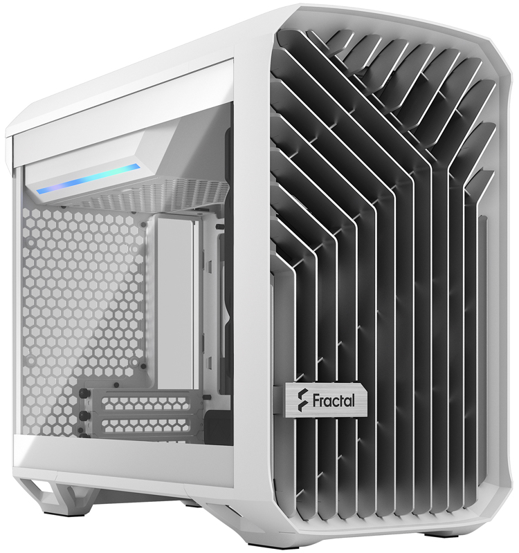 

Корпус mITX Fractal Design Torrent Nano White TG Clear Tint белый, без БП, закаленное стекло, 1*180mm fan, 2*USB 3.2 Gen1 Type-A, USB 3.2 Gen2 Type-C,, Torrent Nano White TG Clear Tint