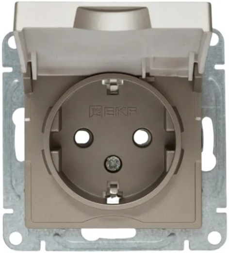 фото Розетка с заземлением с крышкой EKF UP1-SOC-111-44 в Воронеже