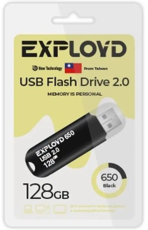 

Накопитель USB 2.0 128GB Exployd EX-128GB-650-Black 650 чёрный, EX-128GB-650-Black