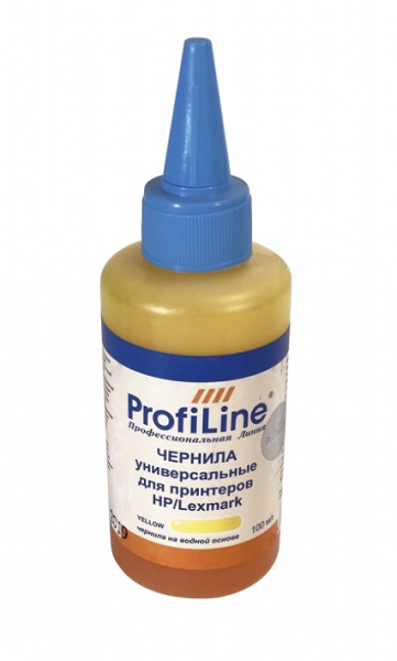 

Чернила ProfiLine PL_INK_U_H/L_Y_100ml для принтеров HP/Lexmark универсальные Yellow 100 мл водн, PL_INK_U_H/L_Y_100ml