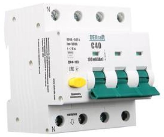 Изображение товара Автоматический выключатель дифференциального тока DEKraft 16213DEK 16 А 400 В