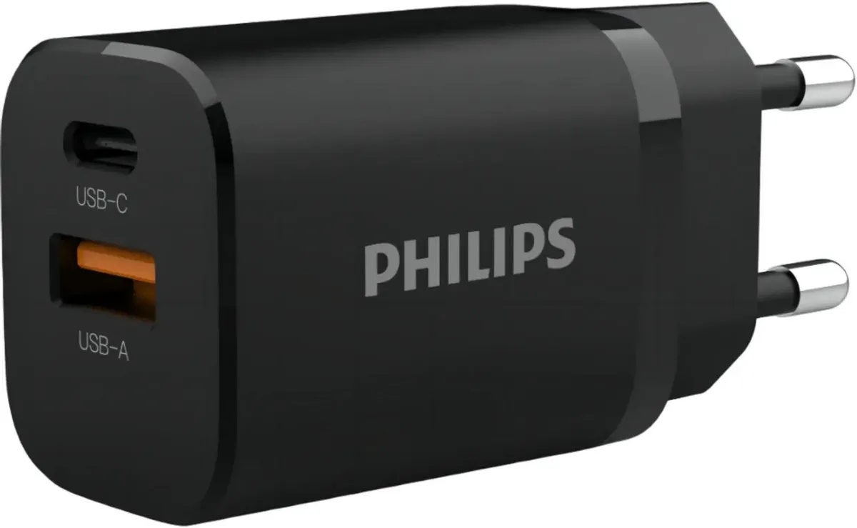 

Зарядное устройство сетевое Philips DLP5331CB/74 GAN PD30W+QC3.0 черное, DLP5331CB/74